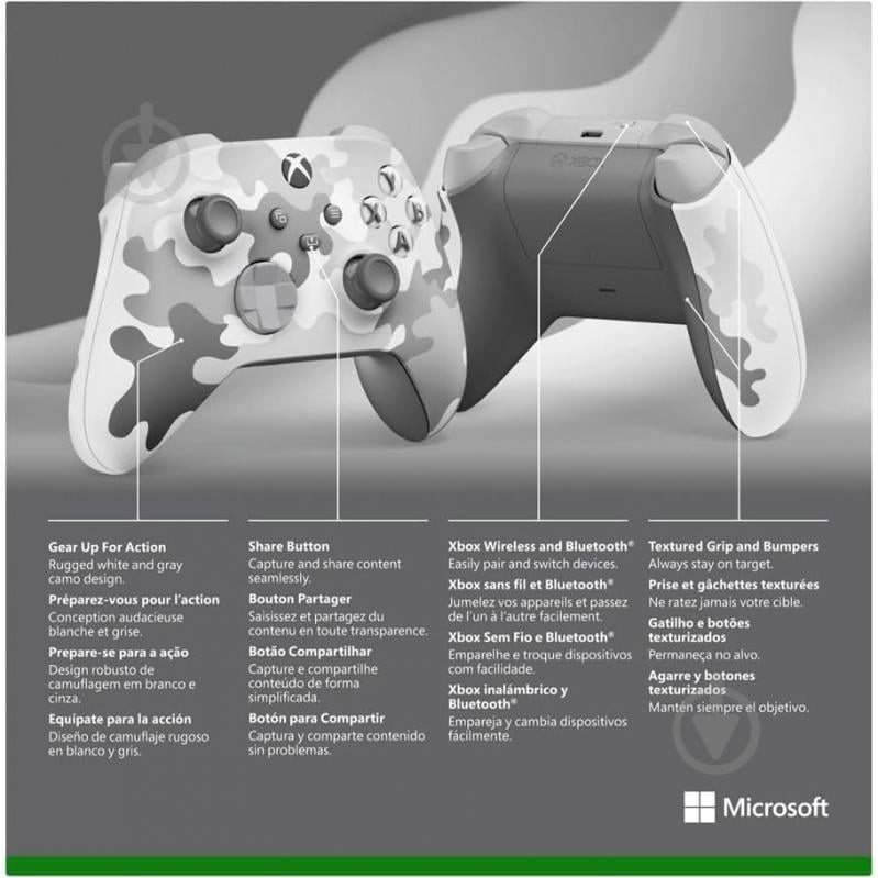 Геймпад Microsoft Xbox Wireless Controller Arctic Camo (QAU-00139) - фото 10 Геймпад Microsoft Xbox Wireless Controller Arctic Camo (QAU-00139) - фото 10
