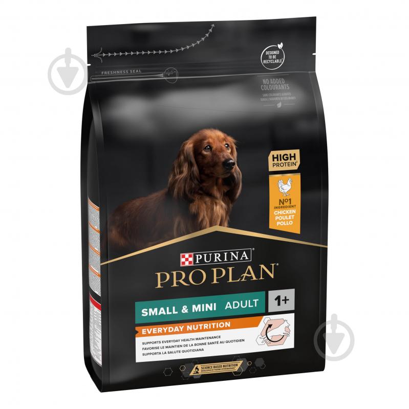Корм сухой ProPlan by Purina Small&Mini Adult 1+ Everyday Nutrion для взрослых собак с курицей 3 кг - фото 2
