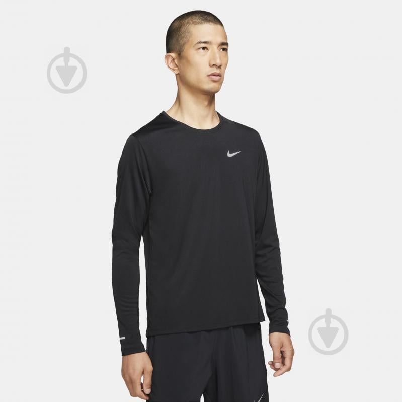 Футболка Nike M NK DF UV MILER TOP LS DD4576-010 р.S чорний - фото 1