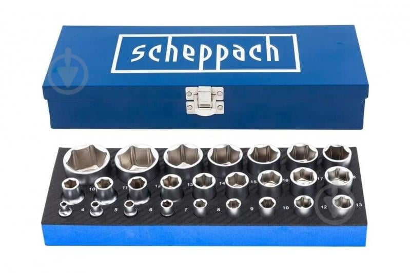 Набір головок 1/4'' 1/2'' 6 г Scheppach 25 шт. SCH-50121G - фото 4