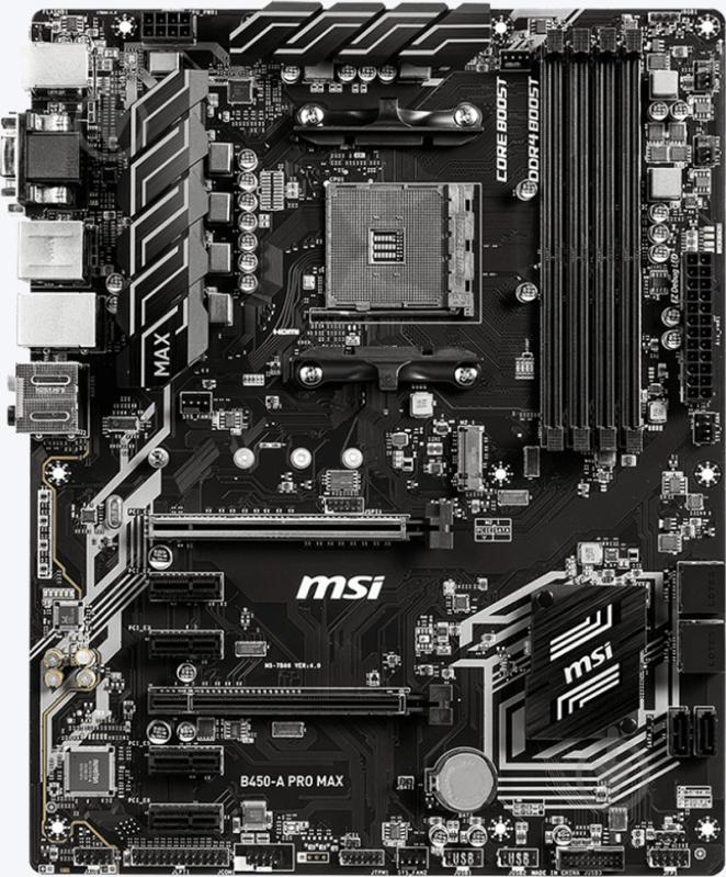 Материнська плата MSI B450-A_PRO_MAX (Socket AM4, AMD B450, ATX) - фото 1