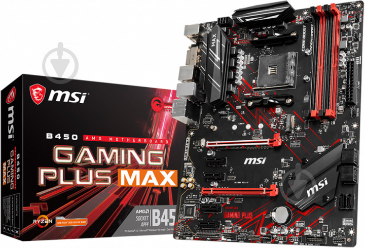 Материнская плата MSI B450 GAMING PLUS MAX (Socket AM4, AMD B450, ATX) - фото 1