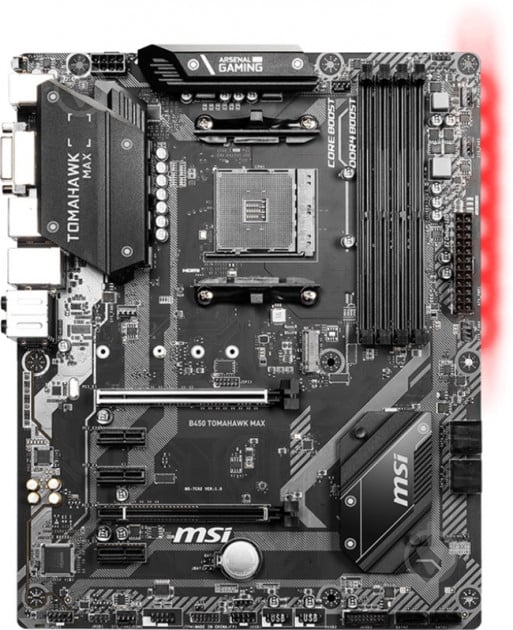 Материнская плата MSI B450 TOMAHAWK MAX (Socket AM4, AMD B450, ATX) - фото 1