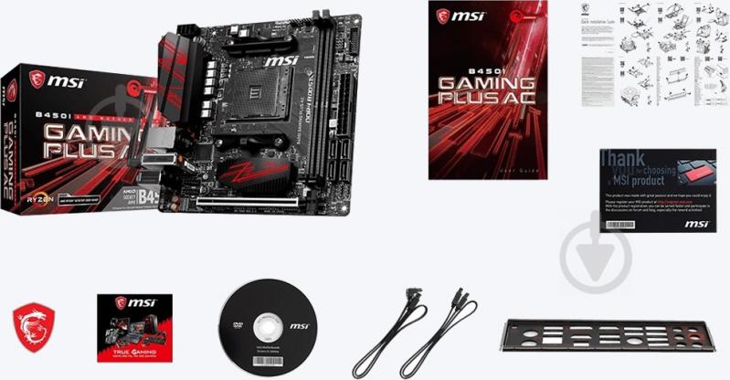 Материнська плата MSI B450I_GAMING_PLUS_AC (Socket AM4, AMD B450, mini ITX) - фото 6