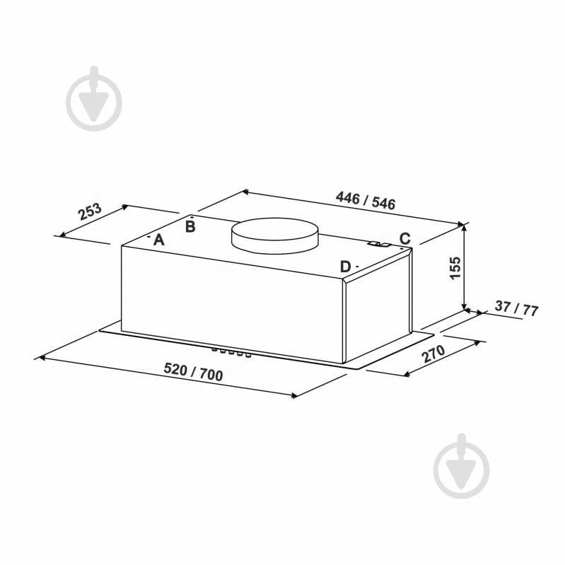 Вытяжка Eleyus UNIA 1000 LED 70 BL - фото 10 Вытяжка Eleyus UNIA 1000 LED 70 BL - фото 10