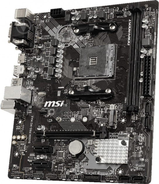 Материнська плата MSI B450M PRO-M2 MAX (Socket AM4, AMD B450, mirco ATX) - фото 3