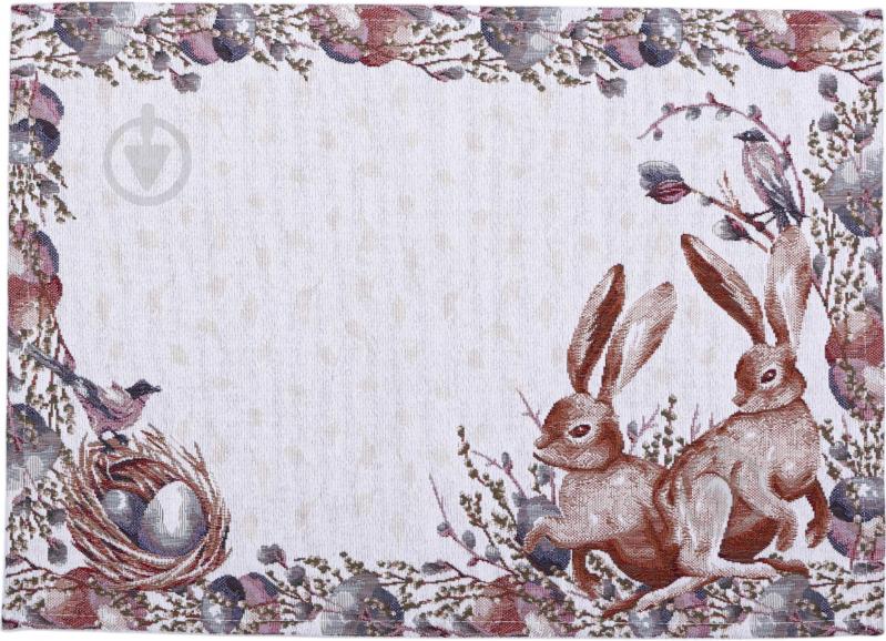 Серветка Lefard гобеленова Easter time 711-152 35x45 см різнокольоровий - фото 1 Серветка Lefard гобеленова Easter time 711-152 35x45 см різнокольоровий - фото 1