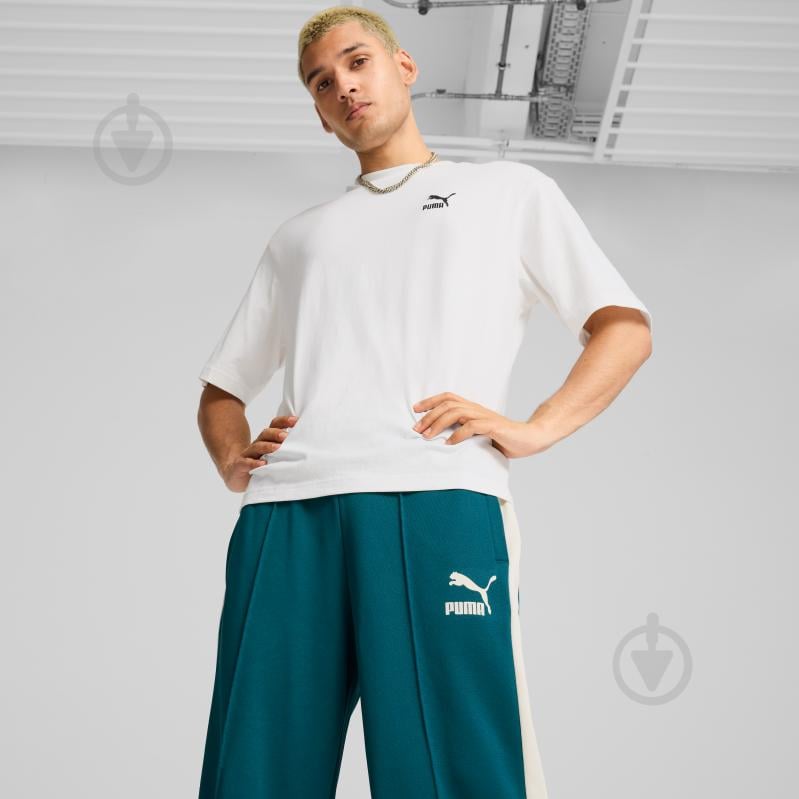 Брюки Puma T7 ICONIC STRAIGHT TRACK PANTS PT 62541222 р. 2XL зеленый - фото 4