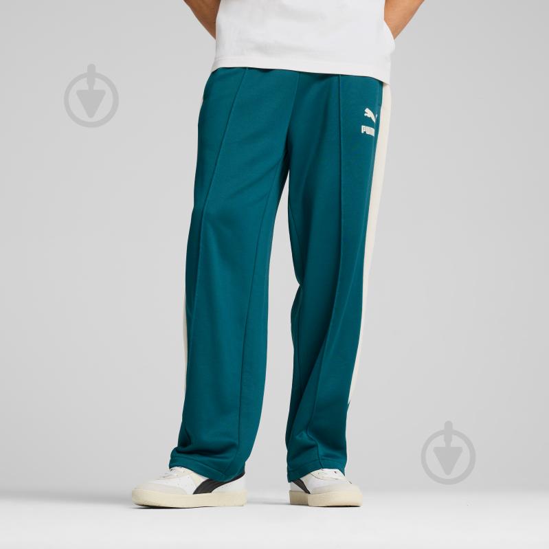 Брюки Puma T7 ICONIC STRAIGHT TRACK PANTS PT 62541222 р. 2XL зеленый - фото 5