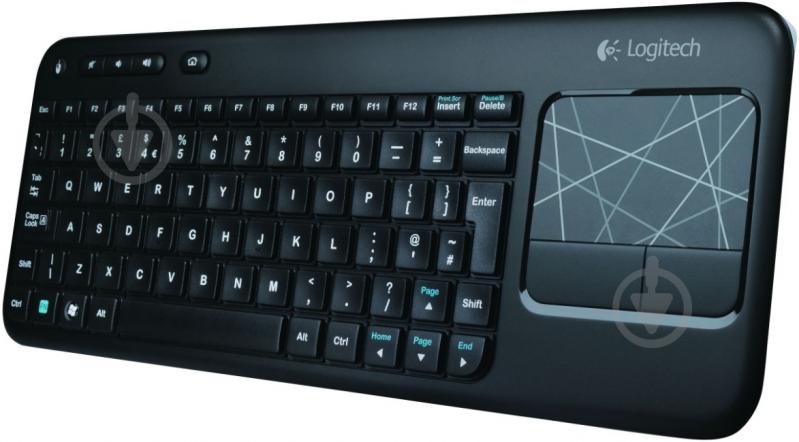 Клавиатура беспроводная Logitech Touch Keyboard K400 USB (920-003133) black - фото 2