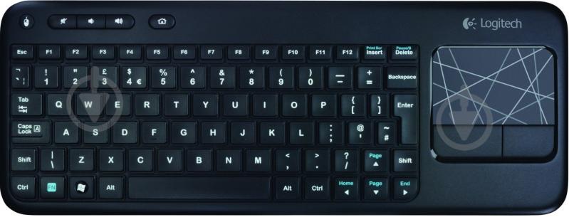 Клавиатура беспроводная Logitech Touch Keyboard K400 USB (920-003133) black - фото 1