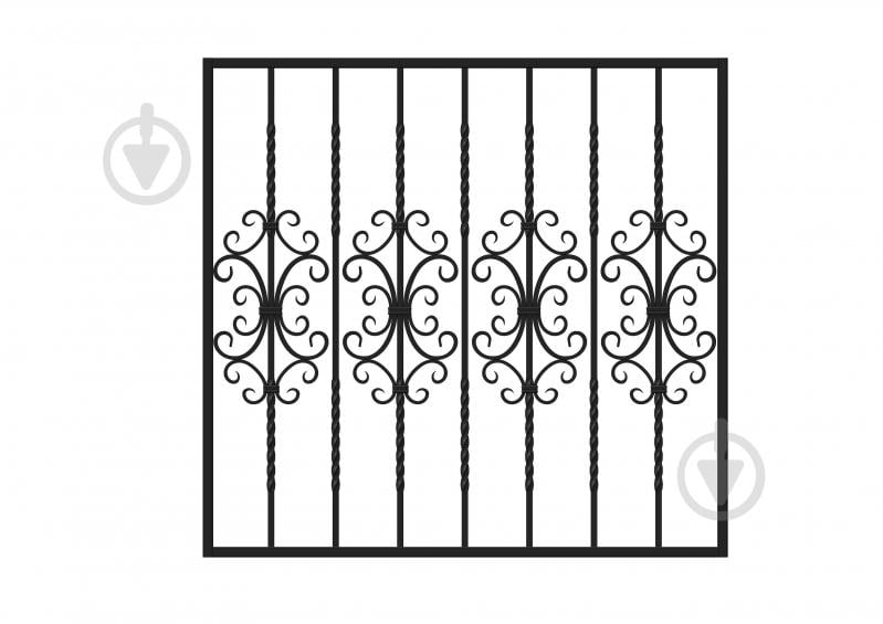 Решітка на вікно КР-36 1040х990 мм(комплект елементів) - фото 1