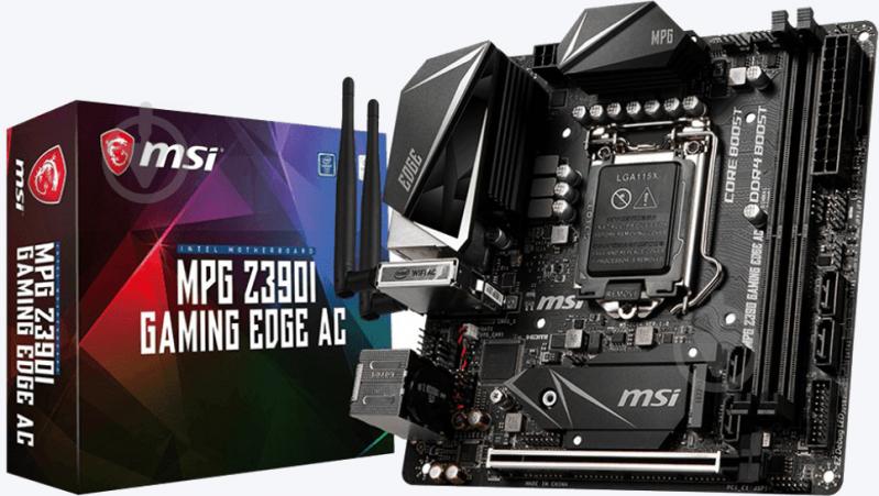 Материнська плата MSI MPG Z390I GAMING EDGE AC (Socket 1151, Intel Z390, mini ITX) - фото 4