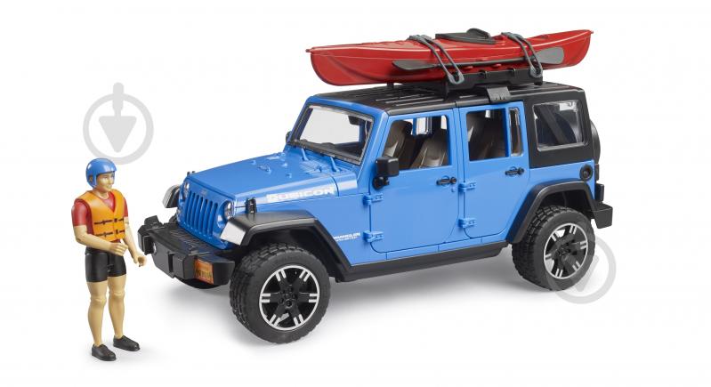 Автомодель Bruder Jeep Wrangler Rubicon Unlimited з каяком та фігуркою 1:16 02529 - фото 1