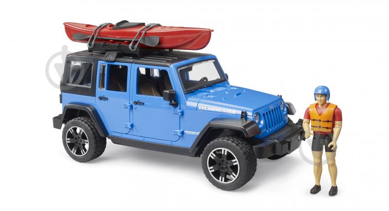 Автомодель Bruder Jeep Wrangler Rubicon Unlimited с каяком и фигуркой 1:16 02529 - фото 2