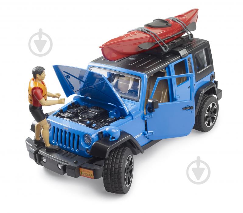 Автомодель Bruder Jeep Wrangler Rubicon Unlimited с каяком и фигуркой 1:16 02529 - фото 8