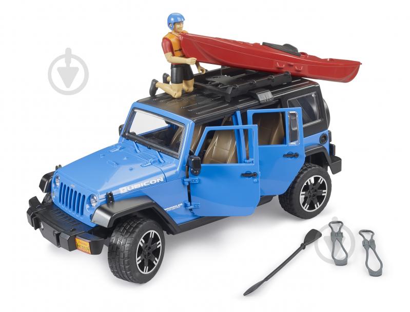 Автомодель Bruder Jeep Wrangler Rubicon Unlimited с каяком и фигуркой 1:16 02529 - фото 7