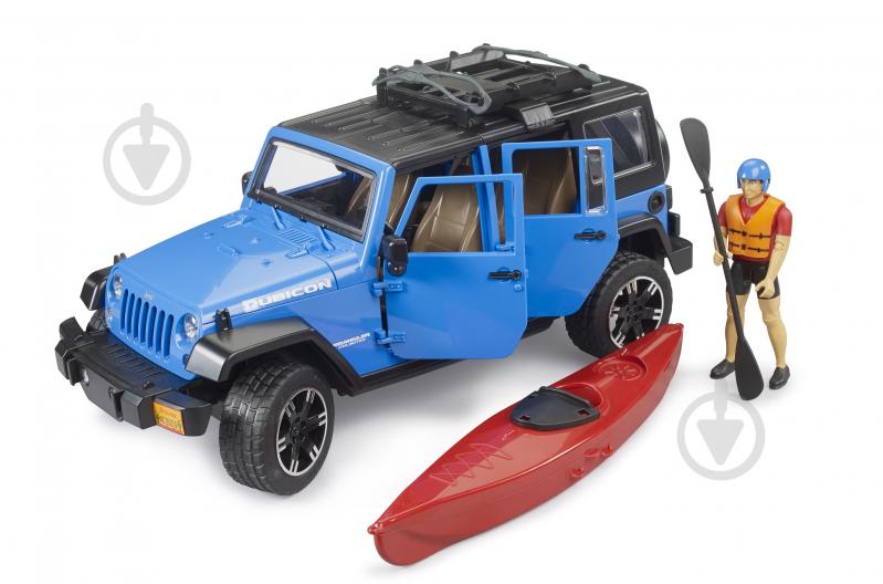 Автомодель Bruder Jeep Wrangler Rubicon Unlimited с каяком и фигуркой 1:16 02529 - фото 4