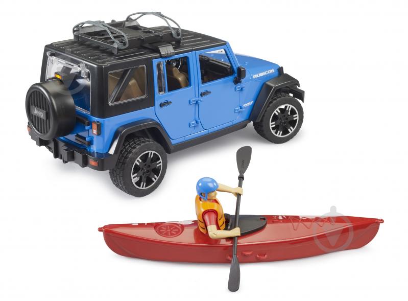 Автомодель Bruder Jeep Wrangler Rubicon Unlimited с каяком и фигуркой 1:16 02529 - фото 6