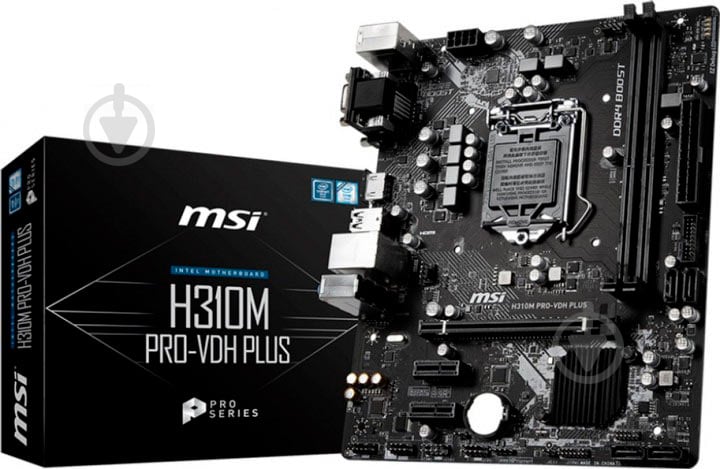 Материнська плата MSI H310M PRO-VDH PLUS (Socket 1151, Intel H310, mirco ATX) - фото 3