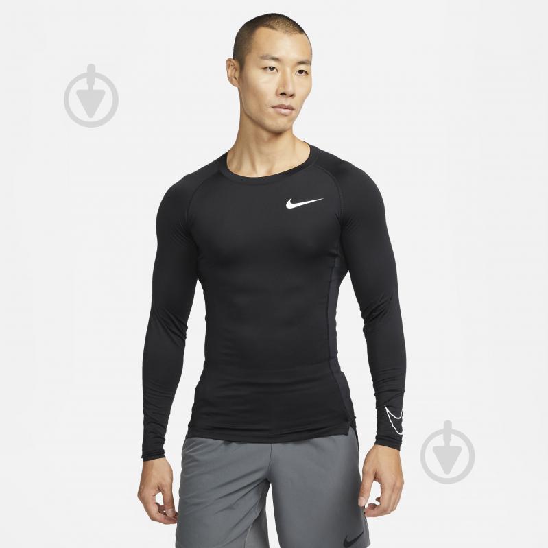 Футболка Nike M NP DF TIGHT TOP LS DD1990-010 р.S черный - фото 1