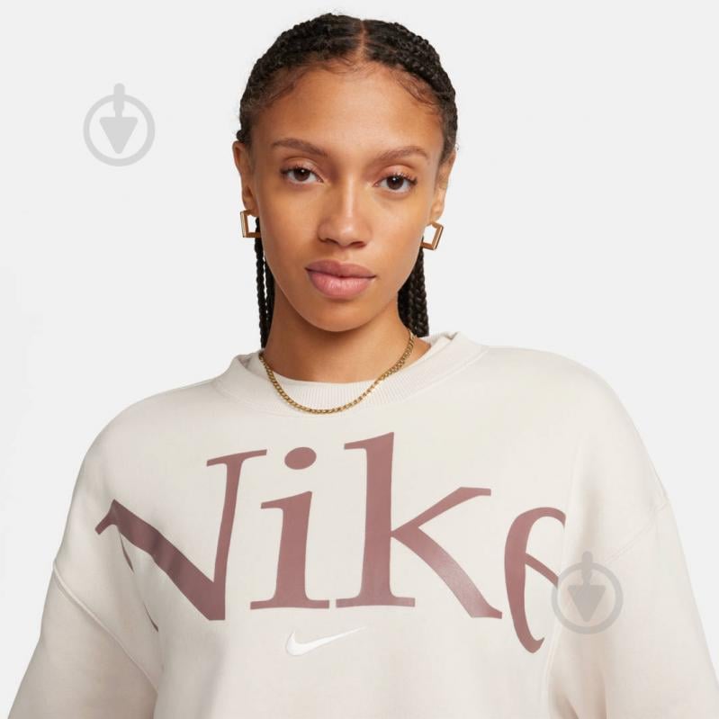 Світшот Nike W NSW PHNX FLC OS LOGO CREW FN3654-104 р.S бежевий - фото 3