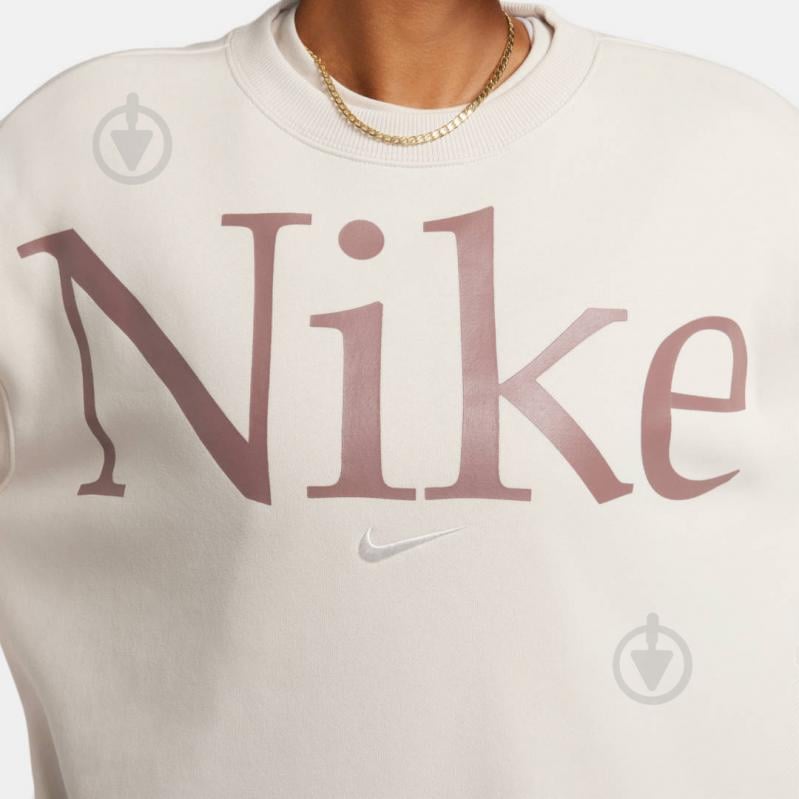 Світшот Nike W NSW PHNX FLC OS LOGO CREW FN3654-104 р.S бежевий - фото 4