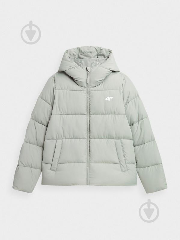 Куртка женская 4F DOWN JACKET F086 4FAW22TDJAF086-47S р.M серая - фото 1 Куртка женская 4F DOWN JACKET F086 4FAW22TDJAF086-47S р.M серая - фото 1