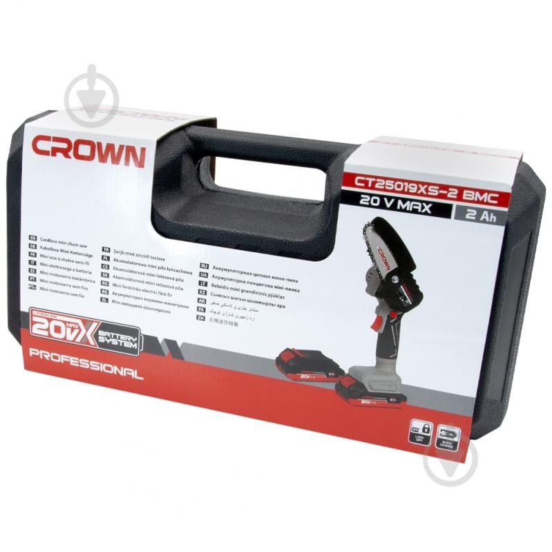 Пила мини аккумуляторная Crown Аккумуляторная минипила цепная CROWN CT25019XS-2 BMC - фото 7