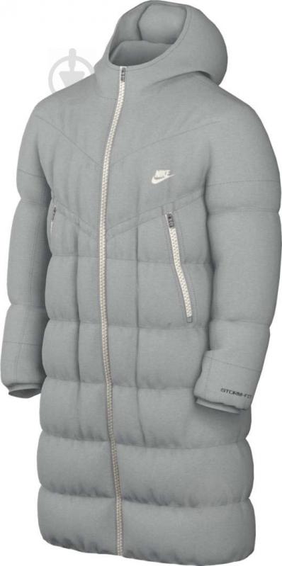 Куртка-парка чоловіча зимова Nike M NSW SF WINDRUNNER PARKA DD6788-077 р.M світло-сіра - фото 1