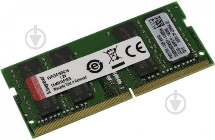 Оперативна пам'ять Kingston SODIMM DDR4 16 GB (1x16GB) 2666 MHz (KCP426SD8/16) - фото 1