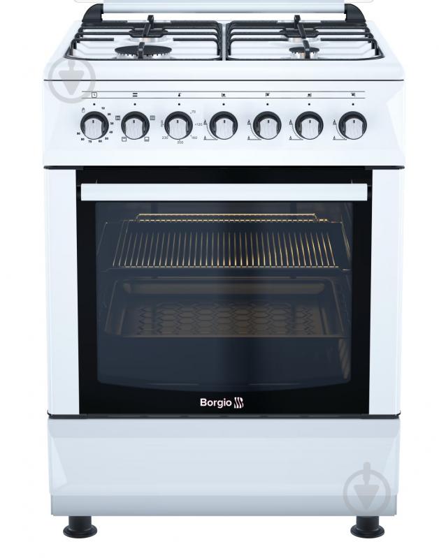 Плита комбінована Borgio GE 640 W GCBLTF cast iron - фото 1