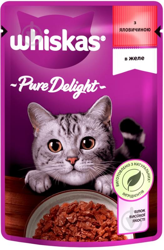 Корм Whiskas Pure Delight з яловичиною в желе 85 г - фото 1