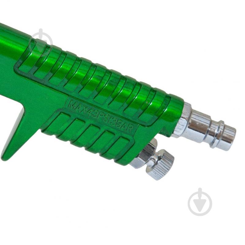 Краскораспылитель пневматический Sigma HVLP Ø 1.3 мм с верхним баком (зеленый) 6812101 - фото 6