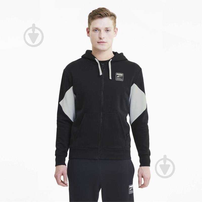 Джемпер Puma Rebel FZ Hoodie 58349601 р. XL черный - фото 1 Джемпер Puma Rebel FZ Hoodie 58349601 р. XL черный - фото 1