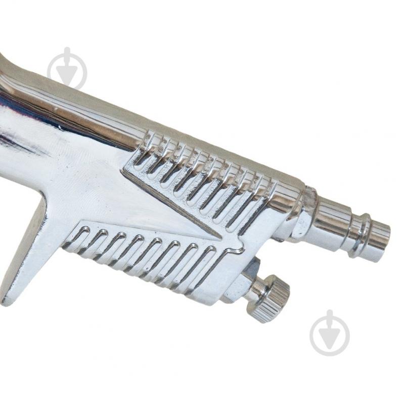 Краскораспылитель пневматический Sigma HVLP Ø 1.3+1.8 мм (хром) с верхним баком (пластиковый) 6812151 - фото 5