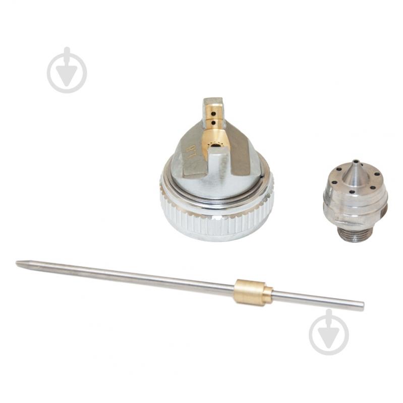 Краскораспылитель пневматический Sigma HVLP Ø 1.3+1.8 мм (хром) с верхним баком (пластиковый) 6812151 - фото 7