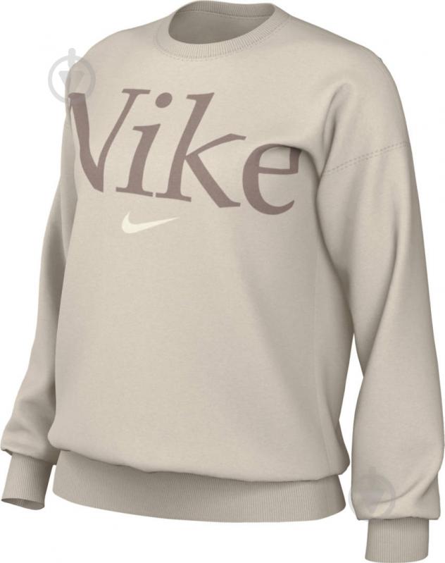 Свитшот Nike W NSW PHNX FLC OS LOGO CREW FN3654-104 р.XL бежевый - фото 9