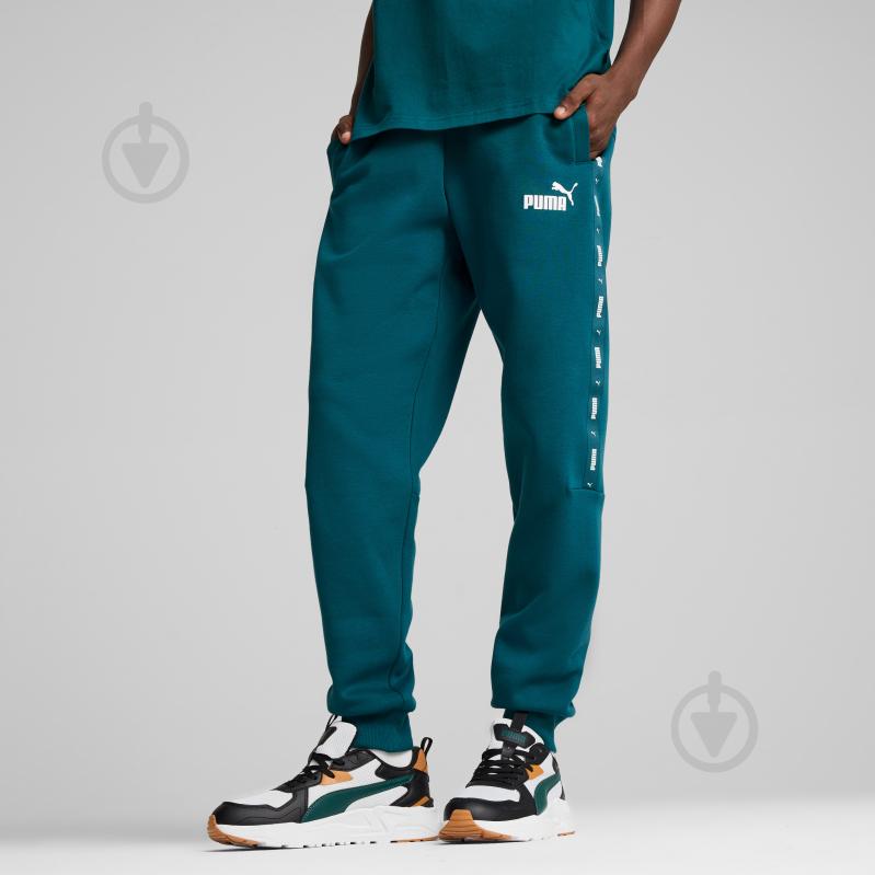 Брюки Puma ESS+ TAPE SWEATPANTS FL CL 84904208 р. 2XL зеленый - фото 3