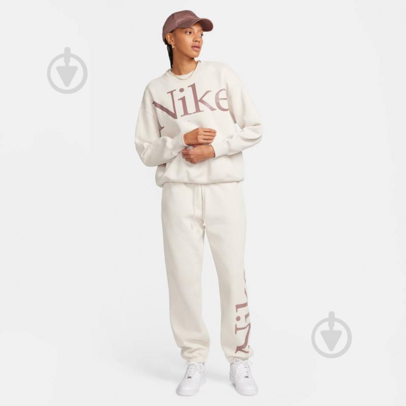 Світшот Nike W NSW PHNX FLC OS LOGO CREW FN3654-104 р.XS бежевий - фото 8