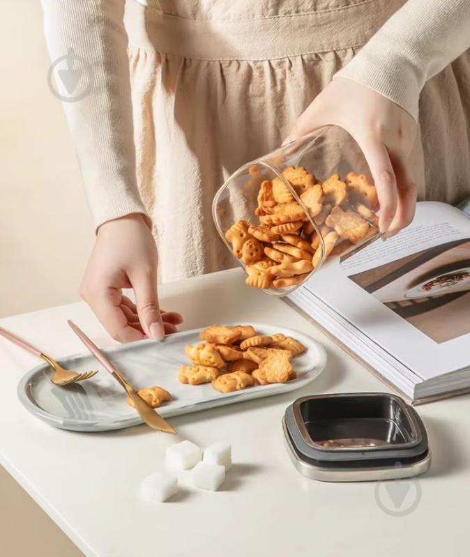 Банка для сипучих Flamberg Simple Squar 650 мл - фото 3 Банка для сипучих Flamberg Simple Squar 650 мл - фото 3