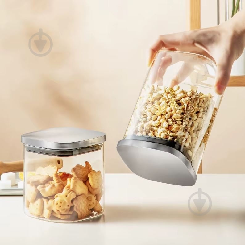 Банка для сипучих Flamberg Simple Squar 1000 мл - фото 5 Банка для сипучих Flamberg Simple Squar 1000 мл - фото 5