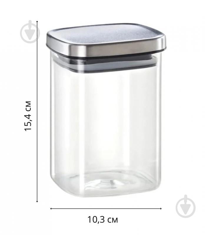 Банка для сипучих Flamberg Simple Squar 1000 мл - фото 7 Банка для сипучих Flamberg Simple Squar 1000 мл - фото 7