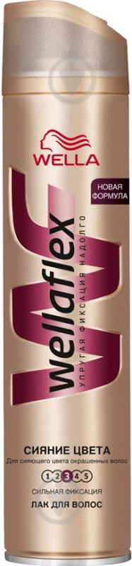 Лак для волосся Wellaflex Сяйво кольору сильна фіксація 250 мл - фото 2