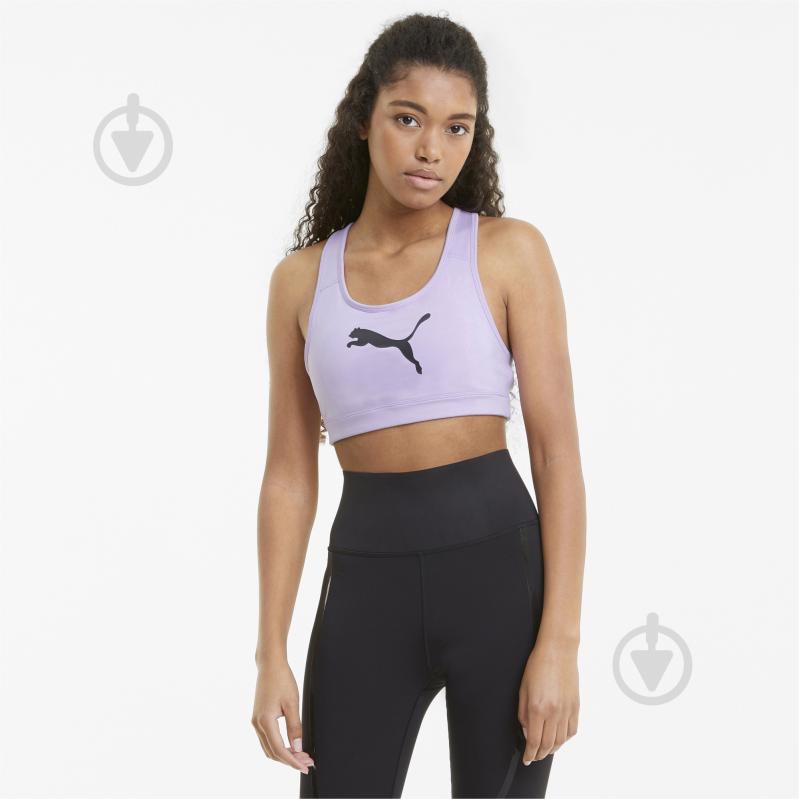 Бра Puma Mid Impact 4Keeps Bra 52030416 р.S фіолетовий - фото 1