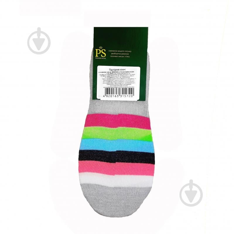 Шкарпетки жіночі Premier Socks Бамбук 14В35/8В р.23-25 сірий у смужку - фото 2