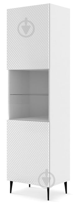 Вітрина BIM Furniture Ravenna 1д 2150х600х420 мм чорний / білий (RAVENNA_C_DIAMOND_MDF_HG_GLASS) - фото 1 Вітрина BIM Furniture Ravenna 1д 2150х600х420 мм чорний / білий (RAVENNA_C_DIAMOND_MDF_HG_GLASS) - фото 1