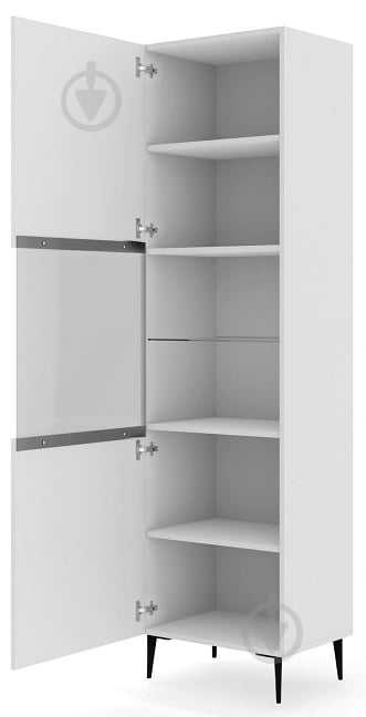 Вітрина BIM Furniture Ravenna 1д 2150х600х420 мм чорний / білий (RAVENNA_C_DIAMOND_MDF_HG_GLASS) - фото 2 Вітрина BIM Furniture Ravenna 1д 2150х600х420 мм чорний / білий (RAVENNA_C_DIAMOND_MDF_HG_GLASS) - фото 2