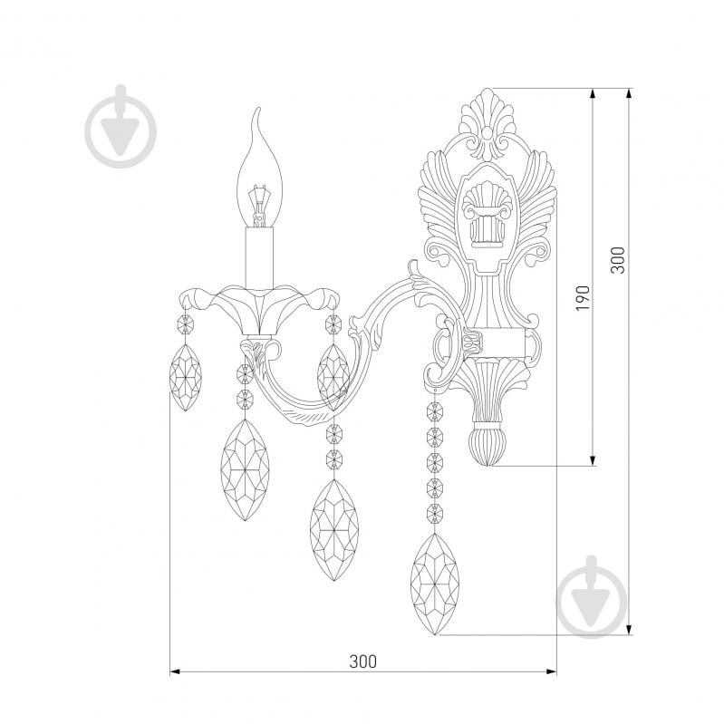 ВИТРИНА! Бра Strotskis Veletta 10108/1 1x60 Вт E14 белый - фото 4 ВИТРИНА! Бра Strotskis Veletta 10108/1 1x60 Вт E14 белый - фото 4