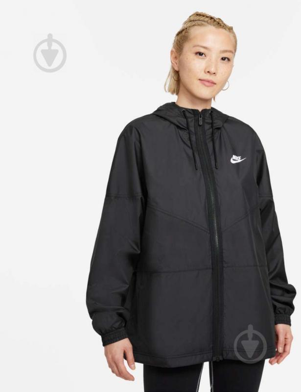 Вітрівка жіноча демісезонна Nike W NSW RPL WR ESSNTL WVN JKT DD5852-010 р.XL чорна - фото 8